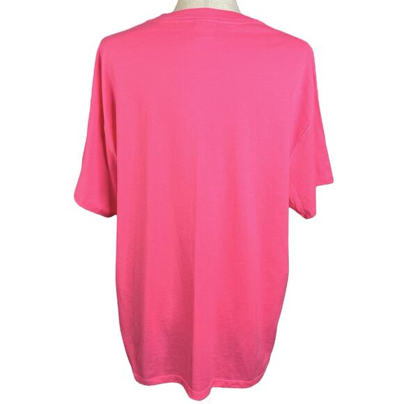 Champion Womens Size M Joyful Pink Classic Oversized Crewneck Logo Tee T-Shirt - Picture 8 of 12